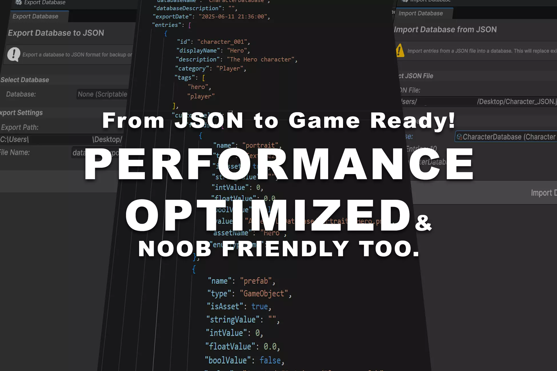 JSON Import/Export